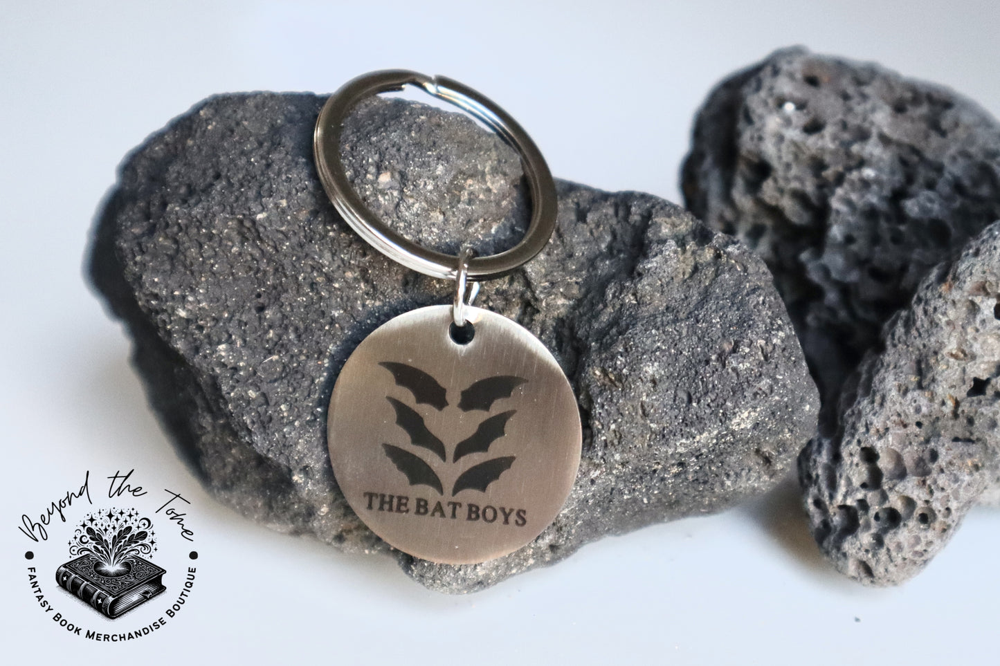 ACOTAR Inspired  Stainless Steel Key Ring - "Bat Boys" Engraved