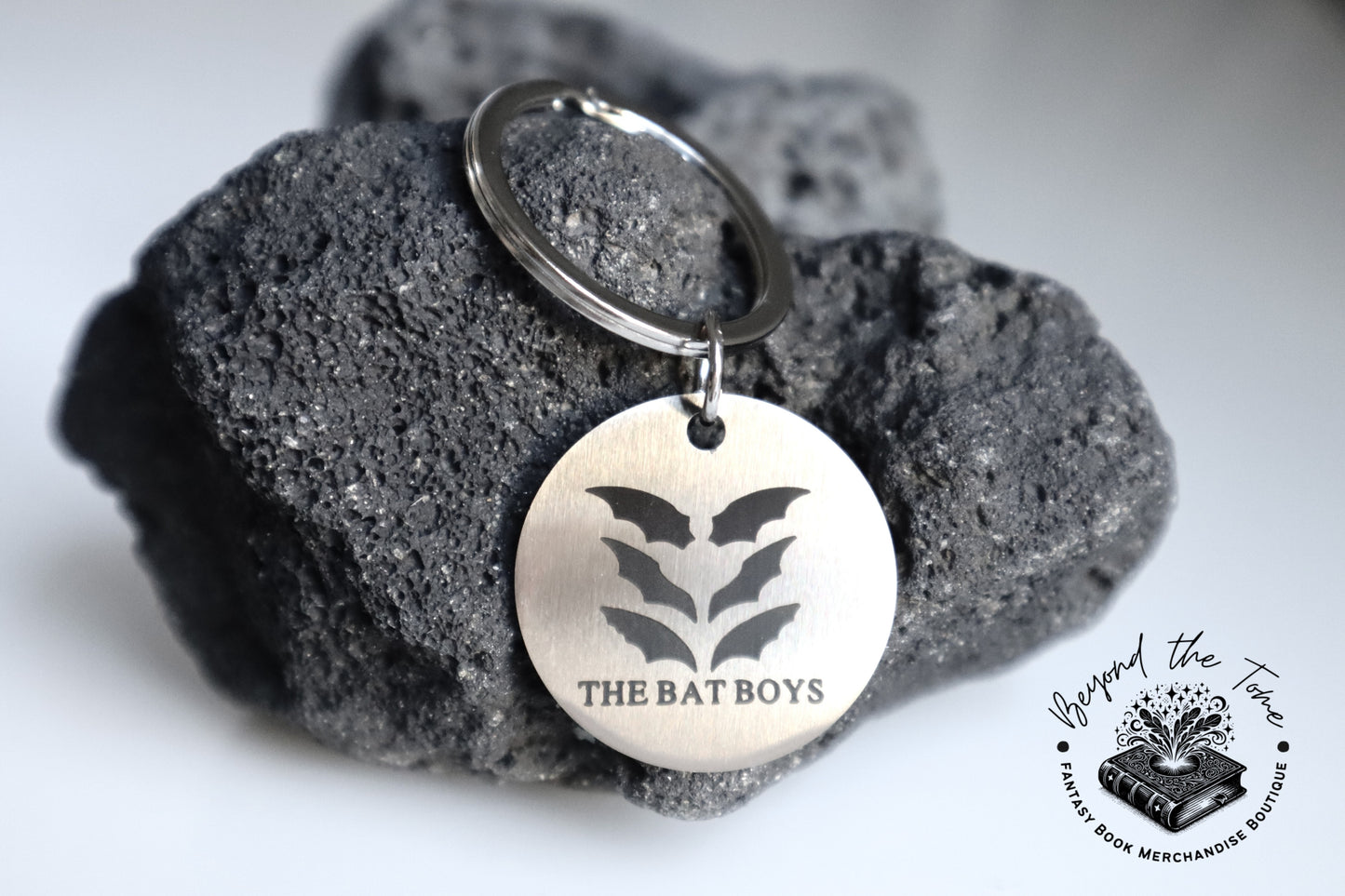 ACOTAR Inspired  Stainless Steel Key Ring - "Bat Boys" Engraved