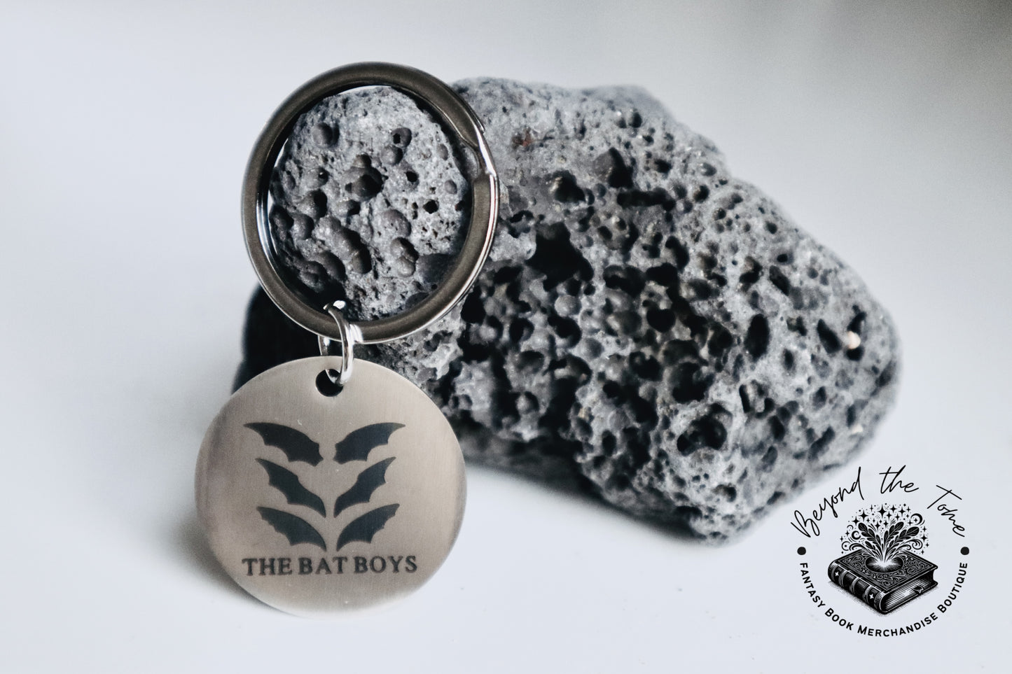 ACOTAR Inspired  Stainless Steel Key Ring - "Bat Boys" Engraved