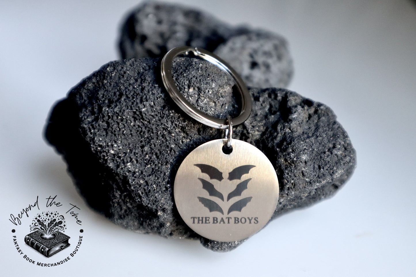 ACOTAR Inspired  Stainless Steel Key Ring - "Bat Boys" Engraved