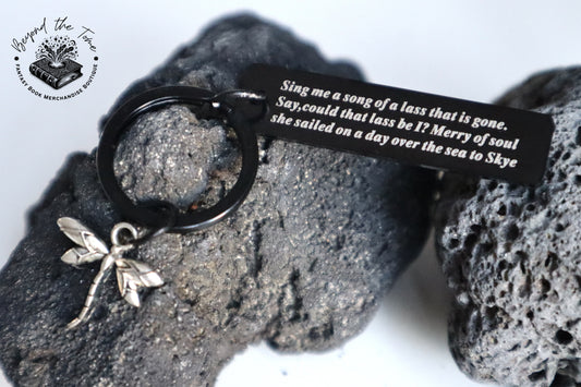 OUTLANDER Inspired Stainless Steel Key Ring - Sing me a song of a lass that is gone.