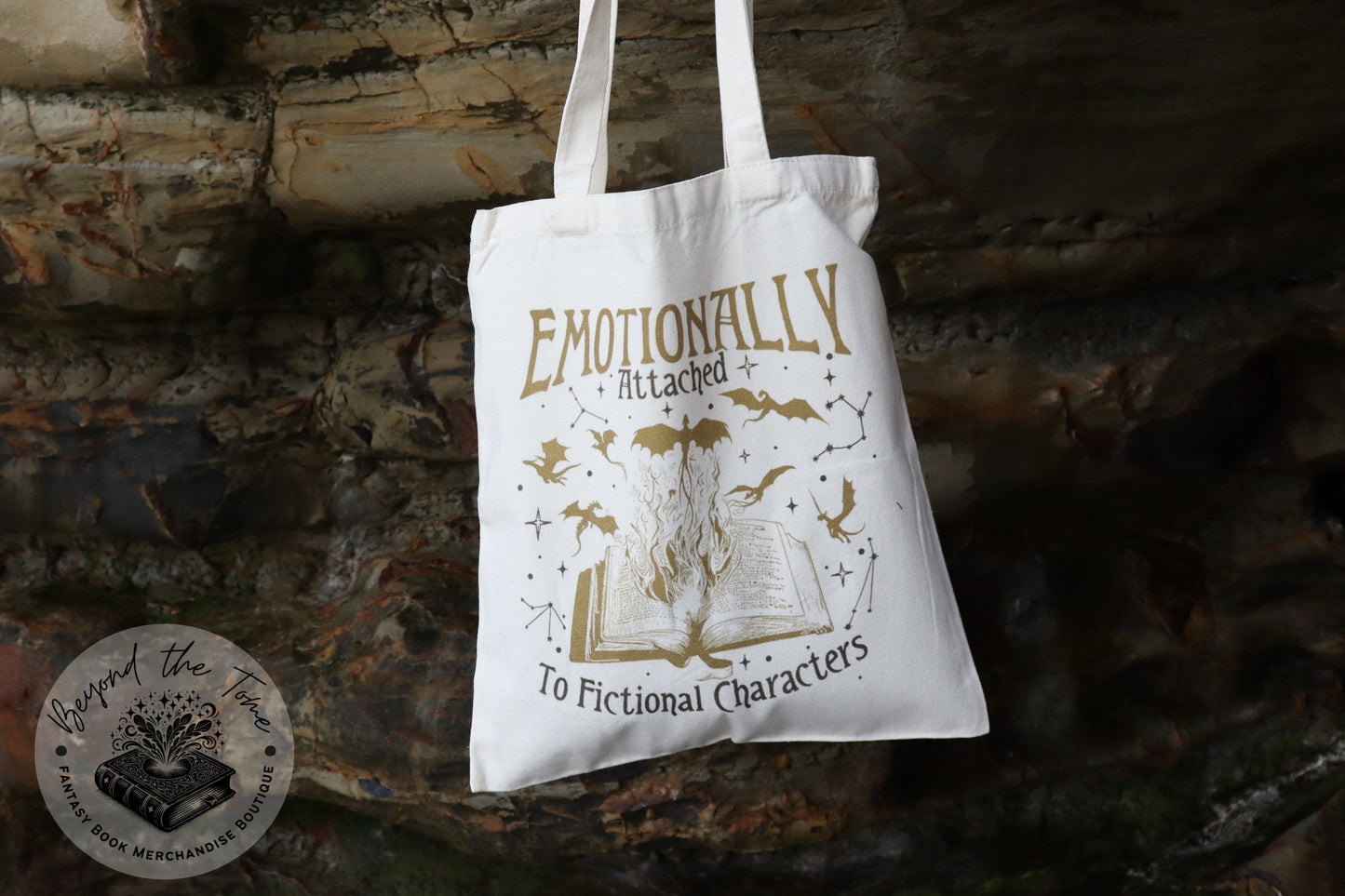 BOOK NERD Tote bag - Emotionally attached to Fictional Characters