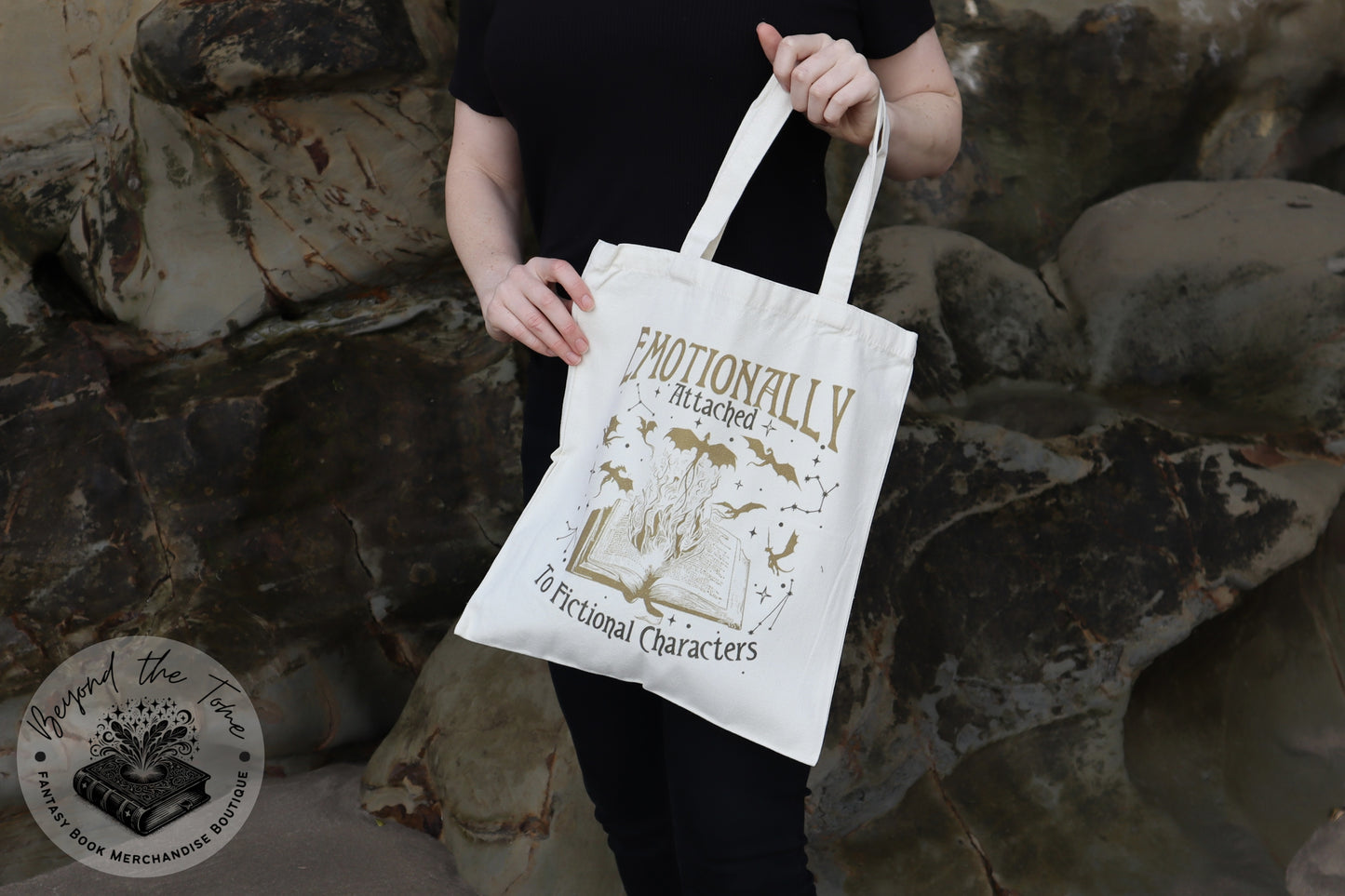 BOOK NERD Tote bag - Emotionally attached to Fictional Characters