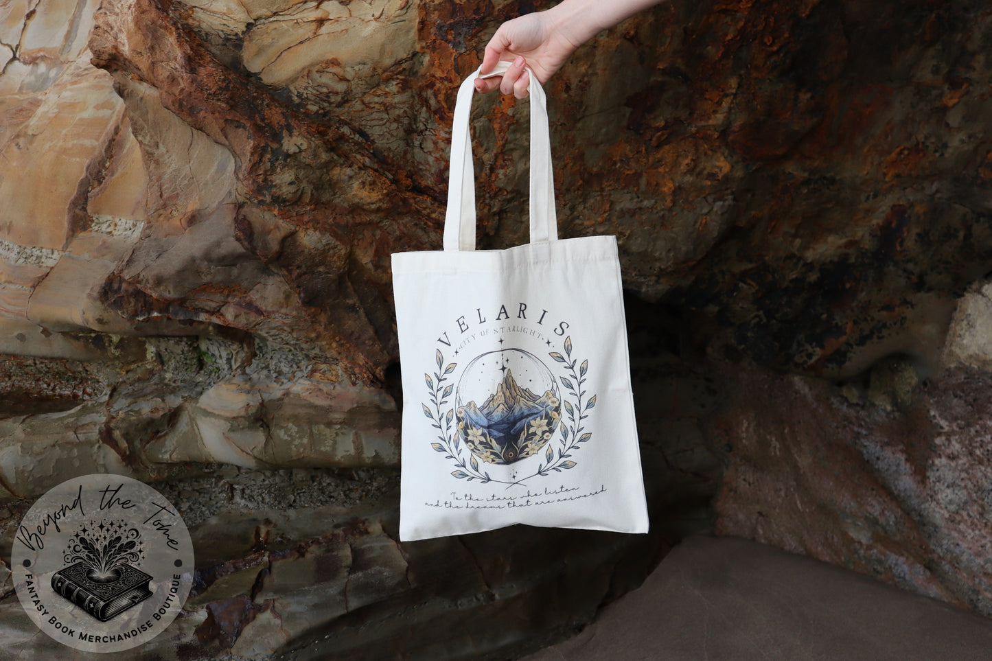 ACOTAR Velaris City of Starlight Tote Bag - Inspired by Sarah J. Maas' "A Court of Thorns and Roses"