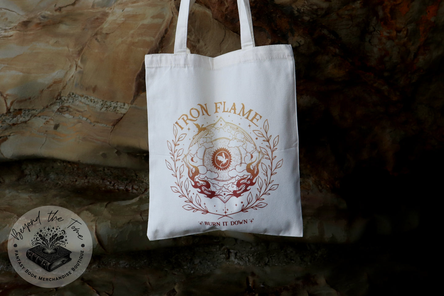 FOURTH WING tote bag - Iron Flame Burn it Down